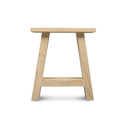Eiken A bankpoten - rustiek - balk: 8x4 cm - breedte: 36 cm - hoogte: 41 cm - A-poot bankje - rustiek eikenhout (B/C)