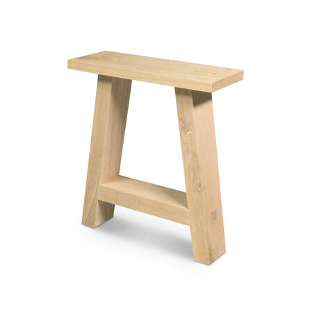 Eiken A bankpoten - rustiek - balk: 8x4 cm - breedte: 36 cm - hoogte: 41 cm - A-poot bankje - rustiek eikenhout (B/C)