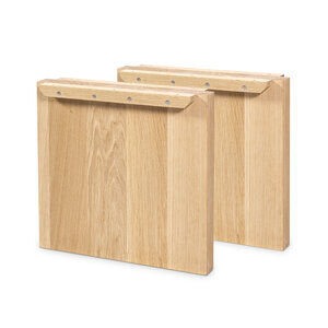 Eiken salontafel paneelpoten - SET (2 stuks) - foutvrij - 4 cm dik - 40 cm hoog Eiken salontafel paneelpoten - SET (2 stuks) - foutvrij - 4 cm dik - 40 cm hoog