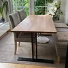 Eiken eettafel - op maat - 2,7 cm dik - eiken tafel van rustiek eikenhout (B/C) met brede lamel - 27 mm Eiken eettafel - op maat - 2,7 cm dik - eiken tafel van rustiek eikenhout (B/C) met brede lamel - 27 mm