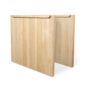 Eiken paneelpoten - SET (2 stuks) - foutvrij - 4 cm dik - 72 cm hoog