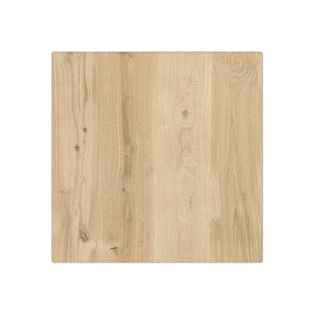 Eiken salontafel - vierkant - op maat - 2,7 cm dik - vierkante eiken tafel van rustiek eikenhout (B/C) met brede lamel - 27 mm
