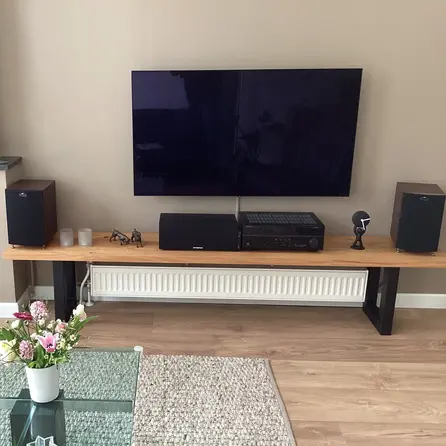 Eiken bankje - op maat - 4 cm dik - eettafel bank van rustiek eikenhout (B/C) - met brede lamel - 40 mm Eiken bankje - op maat - 4 cm dik - eettafel bank van rustiek eikenhout (B/C) - met brede lamel - 40 mm