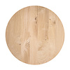 Eiken eettafel - rond - op maat - 4 cm dik - ronde eiken tafel van rustiek eikenhout (B/C) met brede lamel - 40 mm Eiken eettafel - rond - op maat - 4 cm dik - ronde eiken tafel van rustiek eikenhout (B/C) met brede lamel - 40 mm
