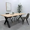 Eiken eettafel - op maat - 2,7 cm dik - eiken tafel van rustiek eikenhout (B/C) met brede lamel - 27 mm Eiken eettafel - op maat - 2,7 cm dik - eiken tafel van rustiek eikenhout (B/C) met brede lamel - 27 mm