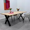 Eiken eettafel - op maat - 2,7 cm dik - eiken tafel van rustiek eikenhout (B/C) met brede lamel - 27 mm Eiken eettafel - op maat - 2,7 cm dik - eiken tafel van rustiek eikenhout (B/C) met brede lamel - 27 mm