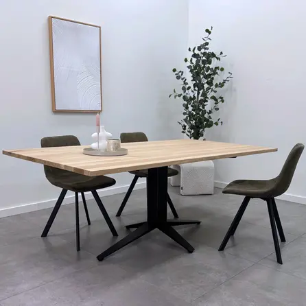 Eiken eettafel - 2,7 cm dik - eiken tafel van foutvrij eikenhout (A/B) met brede lamel - 27 mm