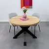 Eiken eettafel - rond - op maat - 4 cm dik - ronde eiken tafel van rustiek eikenhout (B/C) met brede lamel - 40 mm Eiken eettafel - rond - op maat - 4 cm dik - ronde eiken tafel van rustiek eikenhout (B/C) met brede lamel - 40 mm