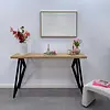Eiken sidetable - op maat - 4 cm dik - eiken wandtafel van foutvrij eikenhout (A/B) met brede lamel - 40 mm