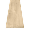 Eiken sidetable - op maat - 2,7 cm dik - eiken wandtafel van rustiek eikenhout (B/C) met brede lamel - 27 mm