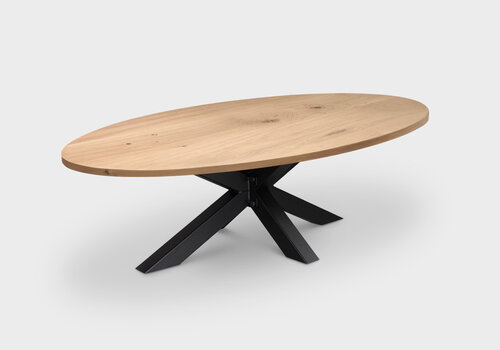 Eiken salontafels op maat bij EIKENvakman.nl - Unieke online collectie - Kiest u voor een (Deens)ovale, ronde of rechthoekige eikenhouten salontafel?