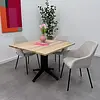 Eiken eettafel - vierkant - 4 cm dik - vierkante eiken tafel van foutvrij eikenhout (A/B) met brede lamel - 40 mm