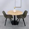 Eiken eettafel - rond - op maat - 2,7 cm dik - ronde eiken tafel van rustiek eikenhout (B/C) met brede lamel - 27 mm Eiken eettafel - rond - op maat - 2,7 cm dik - ronde eiken tafel van rustiek eikenhout (B/C) met brede lamel - 27 mm