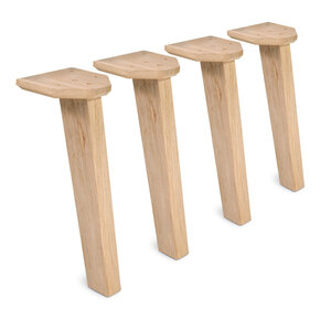 Eiken salontafelpoten schuin - taps - 40 cm hoog - 4 stuks