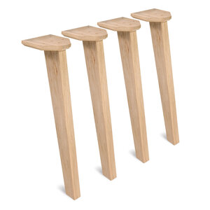 Eiken tafelpoten schuin - taps - 71 cm hoog - 4 stuks