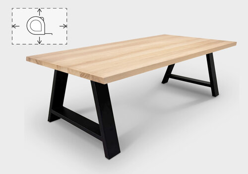 Alle eiken tafels op maat - ook naar wens afgewerkt - bij EIKENvakman.nl. - Topkwaliteit maatwerk tafels van kwalitatief eikenhout - speciaal voor u gemaakt!