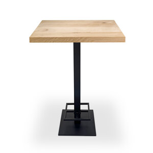 Eiken sta-/ bartafel - vierkant - 4 cm - rustiek - met brede lamel