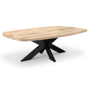 Eiken eettafel - Deens ovaal - 4 cm - rustiek - met brede lamel