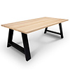 Eiken eettafel - 2,7 cm dik - eiken tafel van foutvrij eikenhout (A/B) met brede lamel - 27 mm
