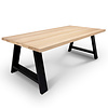 Eiken eettafel - 4 cm dik - eiken tafel van foutvrij eikenhout (A/B) met brede lamel - 40 mm Eiken eettafel - 4 cm dik - eiken tafel van foutvrij eikenhout (A/B) met brede lamel - 40 mm