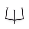 Stalen driepoot salontafel onderstel - zwart - koker: 2x2 cm - 3-poot salon tafelonderstel - gecoat metaal / staal Stalen driepoot salontafel onderstel - zwart - koker: 2x2 cm - 3-poot salon tafelonderstel - gecoat metaal / staal