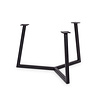 Stalen driepoot salontafel onderstel - zwart - koker: 2x2 cm - 3-poot salon tafelonderstel - gecoat metaal / staal Stalen driepoot salontafel onderstel - zwart - koker: 2x2 cm - 3-poot salon tafelonderstel - gecoat metaal / staal
