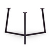 Stalen driepoot salontafel onderstel - zwart - koker: 2x2 cm - 3-poot salon tafelonderstel - gecoat metaal / staal Stalen driepoot salontafel onderstel - zwart - koker: 2x2 cm - 3-poot salon tafelonderstel - gecoat metaal / staal