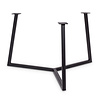 Stalen driepoot salontafel onderstel - zwart - koker: 2x2 cm - 3-poot salon tafelonderstel - gecoat metaal / staal Stalen driepoot salontafel onderstel - zwart - koker: 2x2 cm - 3-poot salon tafelonderstel - gecoat metaal / staal