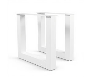 Vierkante tafelpoten - set van 4 - 60x60mm - 710-740mm - wit