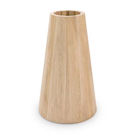 Eiken onderstel pilaar - diameter: 25 -45 cm 71 cm hoog - foutvrij eikenhout (A/B)