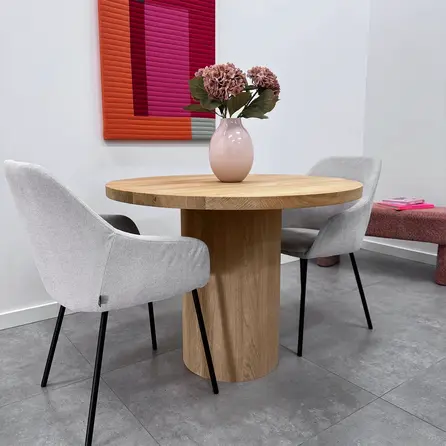 Eiken onderstel koker - diameter: 40 cm - 71 cm hoog - foutvrij eikenhout (A/B)