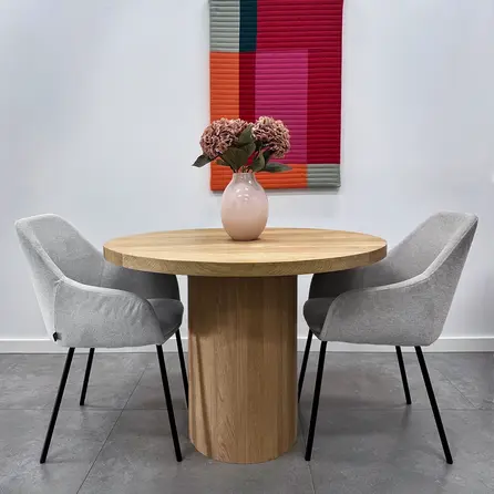 Eiken onderstel koker - diameter: 40 cm - 71 cm hoog - foutvrij eikenhout (A/B)