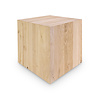 Eiken kubus salontafel / bijzettafel - op maat - 2 cm dik - bijzettafel / salontafel van rustiek eikenhout (B/C) - 20 mm