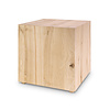 Eiken kubus salontafel / bijzettafel - op maat - 2 cm dik - bijzettafel / salontafel van rustiek eikenhout (B/C) - 20 mm