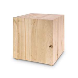 Eiken kubus salontafel / bijzettafel - op maat - 2 cm dik - rustiek