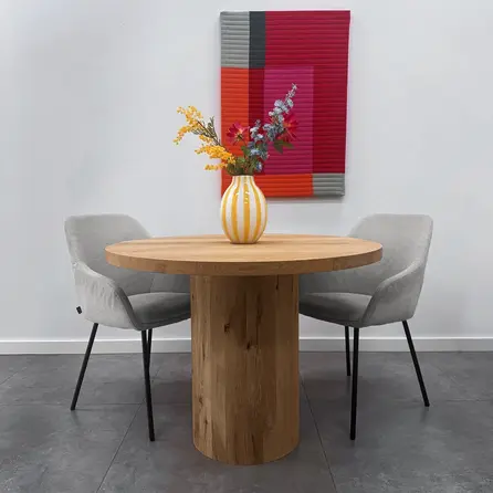 Eiken onderstel kolom - diameter: 40 cm - 71 cm hoog - rustiek eikenhout (B/C)