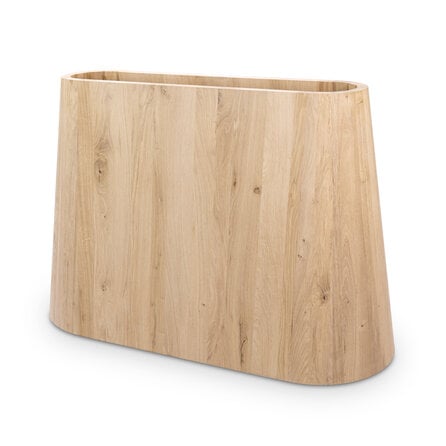 Eiken onderstel pilaar breed - 105 cm lang - 25 -45 cm breed - 71 cm hoog - rustiek eikenhout (B/C)