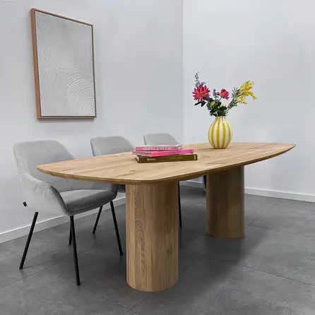 Eiken kolom poten set - diameter: 30 cm - 71 cm hoog - foutvrij eikenhout (A/B)