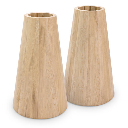 Eiken pilaar poten set - diameter: 25 -45 cm 71 cm hoog - foutvrij eikenhout (A/B)