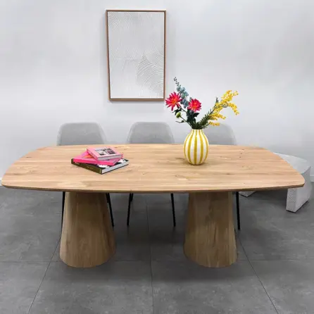 Eiken pilaar poten set - diameter: 25 -45 cm 71 cm hoog - foutvrij eikenhout (A/B)