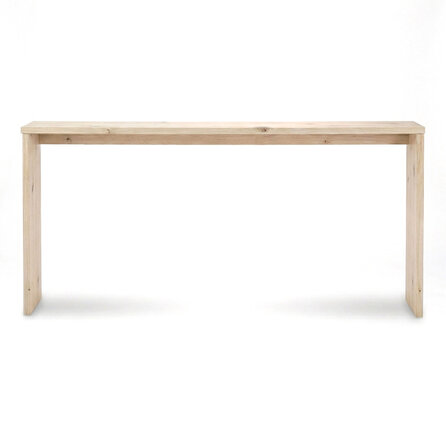 Eiken sidetable voor achter de bank - op maat - 2,7 cm dik - smalle eiken wandtafel van rustiek eikenhout (B/C) met brede lamel - 27 mm