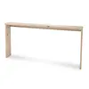 Eiken sidetable voor achter de bank - op maat - 2,7 cm dik - smalle eiken wandtafel van rustiek eikenhout (B/C) met brede lamel - 27 mm