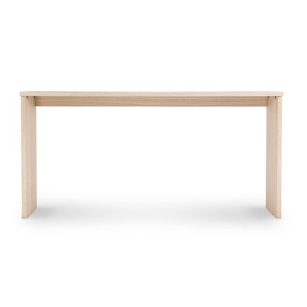 Eiken sidetable voor achter de bank - op maat - 2,7 cm dik - smalle eiken wandtafel van foutvrij eikenhout (A/B) met brede lamel - 27 mm