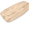 Eiken tafelblad - Deens ovaal met verjongde rand - 2,8 cm dik - rustiek eikenhout (B/C) - verlijmd, medium lamel - 28 mm Eiken tafelblad - Deens ovaal met verjongde rand - 2,8 cm dik - rustiek eikenhout (B/C) - verlijmd, medium lamel - 28 mm