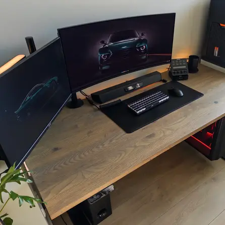 Eiken tafelblad - op maat - 3 cm dik - rustiek eikenhout (B/C) - verlijmd, smalle lamel - 30 mm