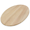 Eiken tafelblad - ovaal / ellips - 3 cm dik - foutvrij eikenhout (A/B) - verlijmd, smalle lamel - 30 mm