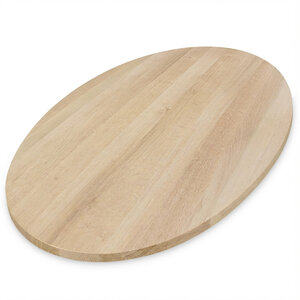 Eiken tafelblad - ovaal - 3 cm - foutvrij