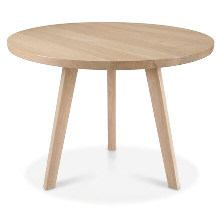 Eiken tafelpoten taps - per SET (3 stuks) -  4,5x5 tot 7 cm - hoogte: 69,5 cm - (eet)tafel poten - (eetkamer)tafel - rustiek eikenhout (B/C)