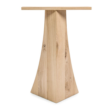 Eiken V-poten / vlinder poten hol - rustiek - breedte: 50 cm - hoogte: 72 cm - (eetkamer)tafel "vlinderpoot" - rustiek eikenhout (B/C)