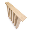 Eiken lamellenpoot - 6 lamellen - rustiek - breedte: 70 cm - hoogte: 72 cm - (eetkamer)tafel "lattenpoot" - rustiek eikenhout (B/C)